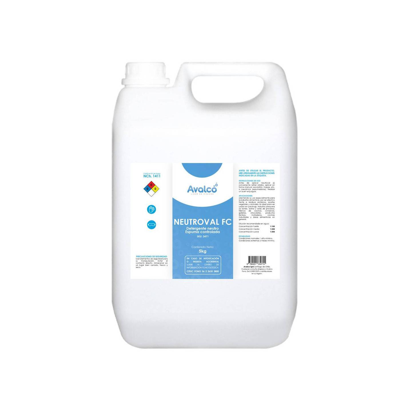 Detergente enzimatico ph neutro 5 lt aportas Detergente enzimatico ph neutro 5 lt aportas - Imagen 1