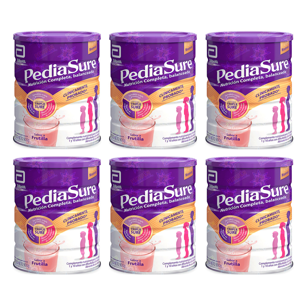 Pack 6 Pediasure Frutilla Super Oferta – Pediasure 900gr Sabor Frutilla (Pack 6 Unidades) - Imagen 1